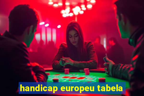 handicap europeu tabela